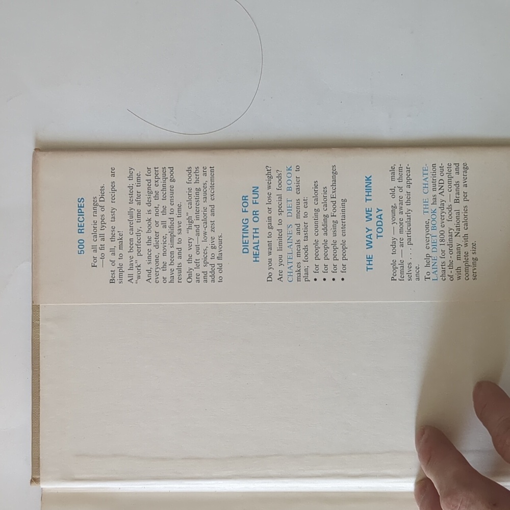 vintage 1969 Chatelaine Diet Cookbook - Picture 16 of 16